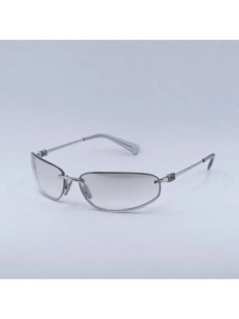 Miu Miu MUA50S 1BC8H1 Sunglasses Silver Rectangle Frame